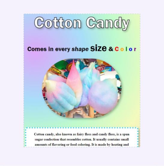 Cotton Candy Project